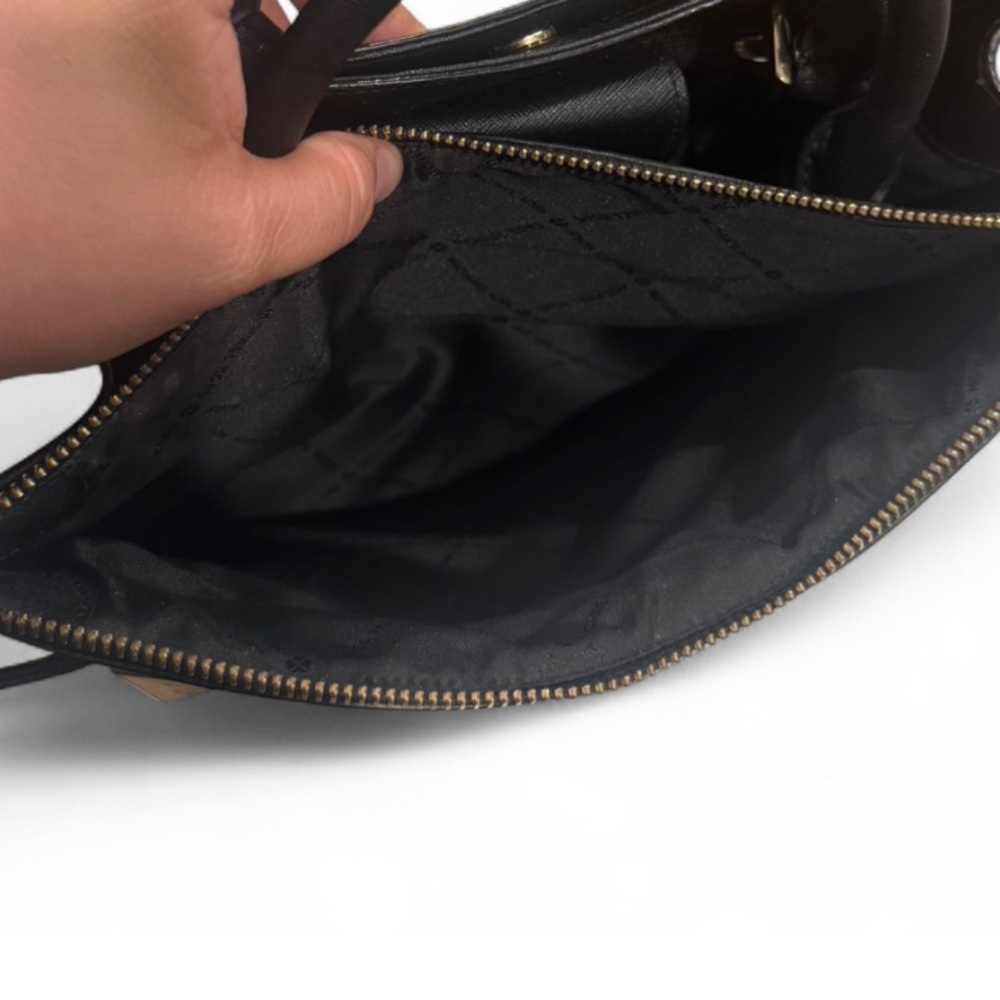 Michael Kors Black Saffiano Satchel - Picture 6 of 10